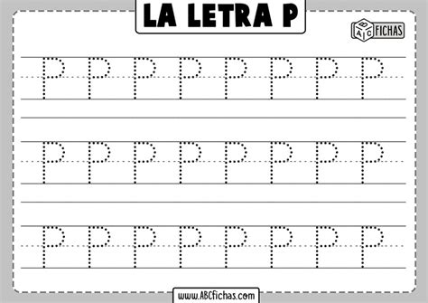 Aprender A Escribir La Letra P Abc Fichas