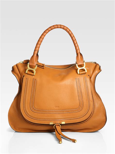 Chloé Marcie Large Shoulder Bag In Brown Tan Lyst