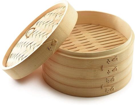 Japanese Bamboo Steamer Basket 2 Tier With Lid Buy Online In South