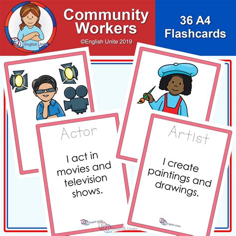Flashcards A4 Community Workers English Unite Community Workers