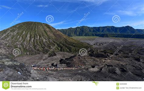 Mount Bromo An Active Volcano In East Java Stock Image Image Of