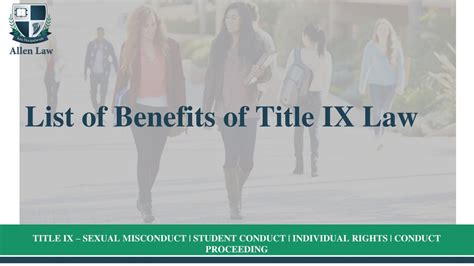 Ppt List Of Benefits Of Title Ix Law Powerpoint Presentation Free
