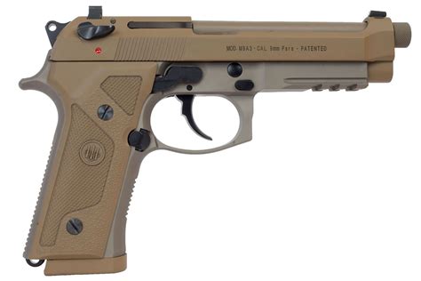 Beretta M9a3 9mm Full Size Flat Dark Earth Pistol With Five Magazines