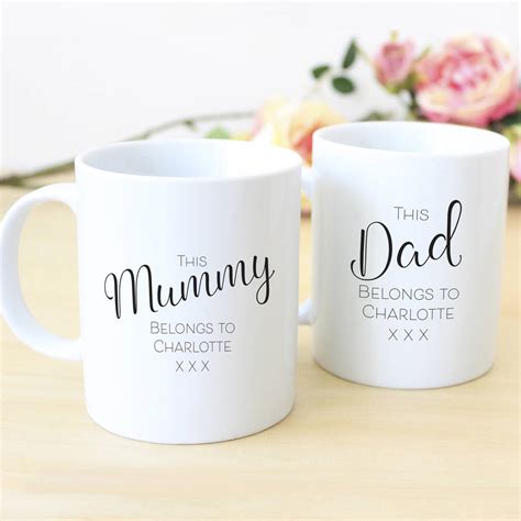 This Mum And Dad Belongs To Personalised Mug Set By Sarah Hurley
