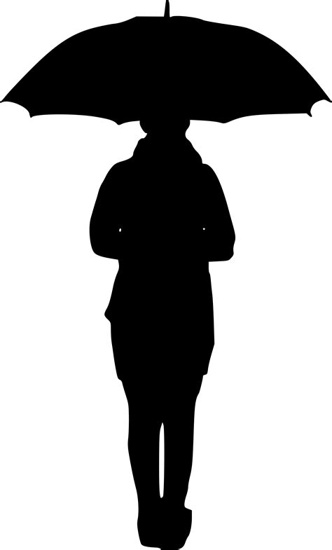 Person With Umbrella Silhouette Vlrengbr