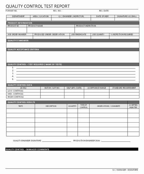 Quality Control Form Template Effect Template Gambaran