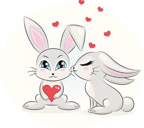 Bunnies Kissing Illustrations Royalty Free Vector Graphics And Clip Art Istock