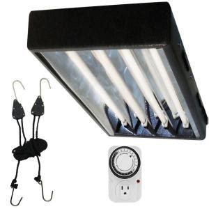 They can also be found at both hardware stores and garden centers and are easy to set up and use, they are inexpensive. ViaVolt 4 ft. 4-Bulb T5 High Output Copper Fluorescent ...