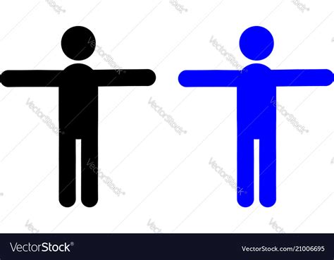 Man With Arms Outstretched Icon Royalty Free Vector Image