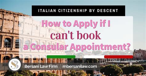 How To Apply For Italian Citizenship By Descent If I Cant Book An