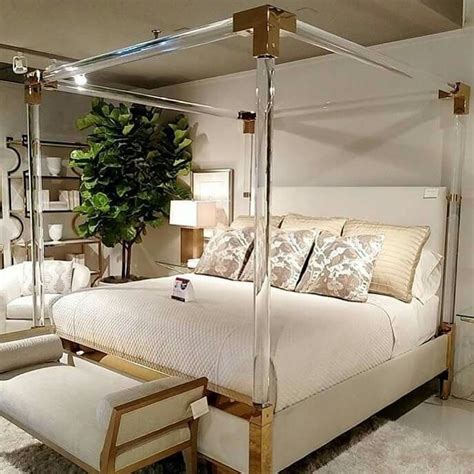 Acrylic And Brass Four Poster Bed More Bedroom Design Ideas