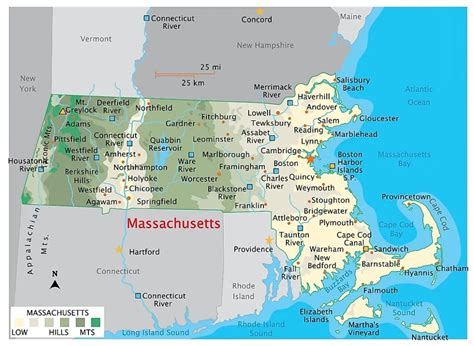 Town Map Of Massachusetts United States Map