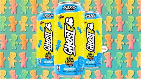 Ghost Energy Ready To Drink 16 Ounce Cans Sour Patch Kids Blue