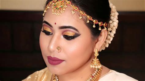 Step By Step South Indian Bridal Makeup Look Kerala Bridal Lookgold