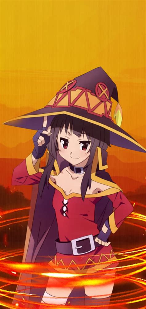 Megumin Anime Explosion Fire Girl Konosuba Mage Hd Phone