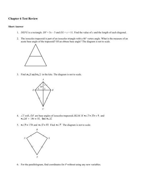 11 Geometry Chapter 6 Practice Test Surashkalisha