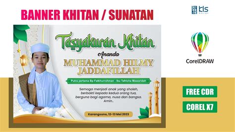 Free Cdr Desain Banner Tasyakuran Walimatul Khitan Klsdesain Youtube