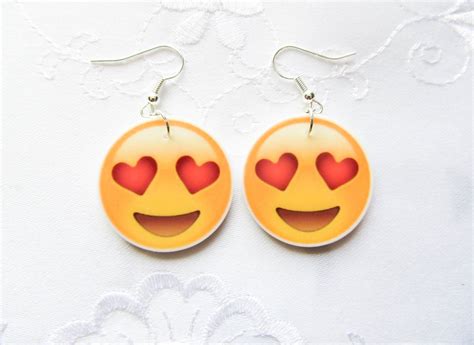 Heart Emoji Earrings Heart Emoticon Earrings Emoji