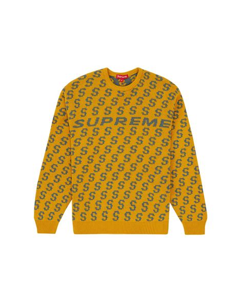 Supreme S Repeat Sweater In Yellow For Men Lyst
