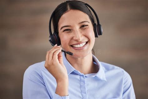 Face Of Businesswoman Working In A Call Center Customer Service