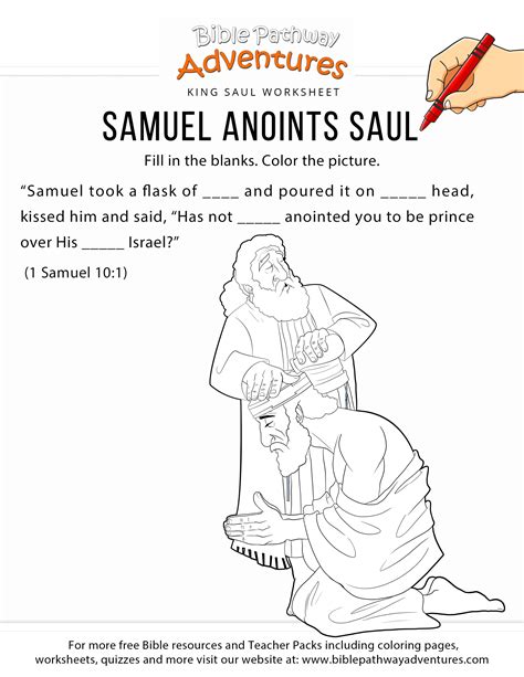 Samuel And Saul Coloring Page Coloring Pages