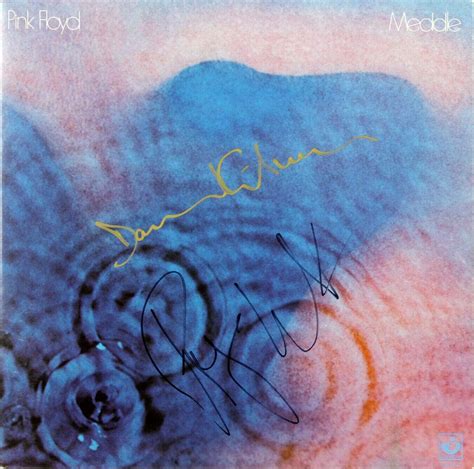 Pink Floyd Roger Waters And David Gilmour Signed Meddle Album Cover W