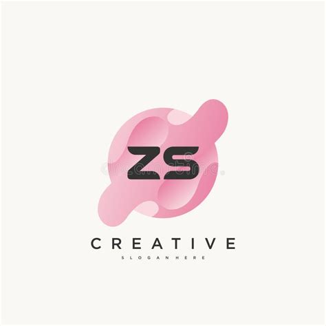 Zs Initial Letter Colorful Logo Icon Design Template Elements Vector