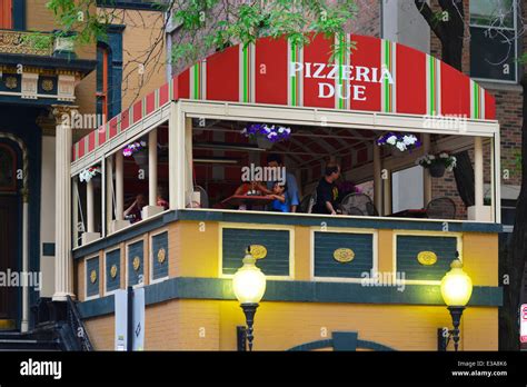 Pizzeria Due Restaurant Chicago Stock Photo Alamy