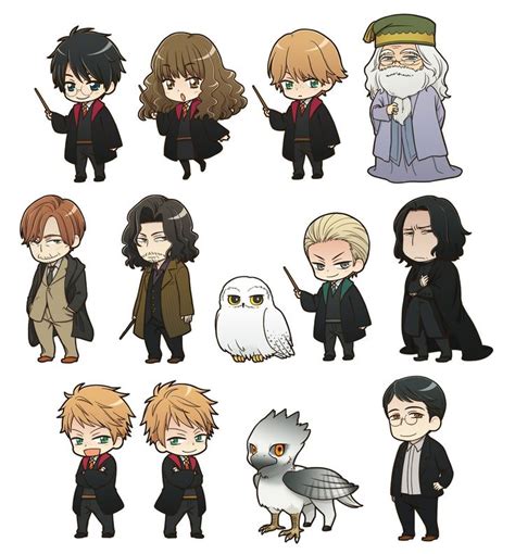 Harry Potter Kawaii Para Colorear E Imprimir