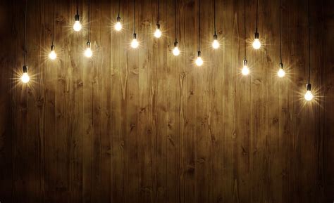 10x10 Wood Background With Lightbulbs Lights Background Backdrops