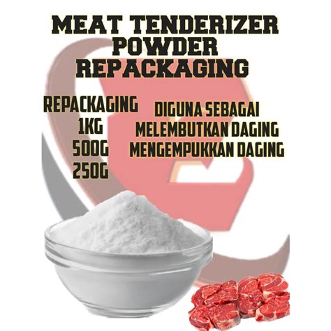 Meat Tenderizer Powder Repackaging 1kg 500g 250g Shopee Malaysia