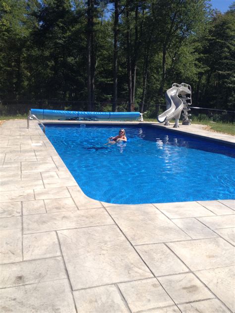 Modern Stamped Concrete Pool Deck Stamped Concrete Acid Stain