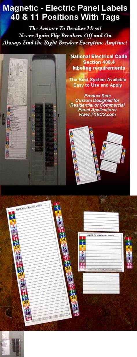 Instructions and help about free electrical panel label template excel. Magnetic and Color-Coded 40 & 11 Circuit Breaker Box ...