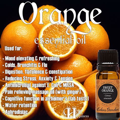 Orange Essential Oil Herbs Health And Happiness