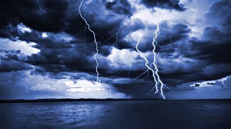 Photography Sea Water Lightning Storm Wallpapers Hd