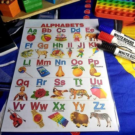 Colorful Laminated Alphabet Chart Shopee Philippines Images And