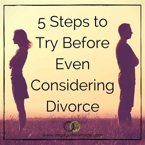 5 Steps To Try Before Even Considering Divorce