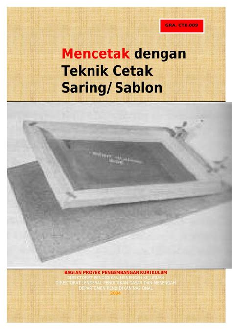 Mencetak dengan Teknik Cetak Saring/Sablon - e-Learning Sekolah