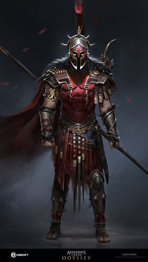 Artstation Spartan Hero Gabriel Blain Warrior Concept Art
