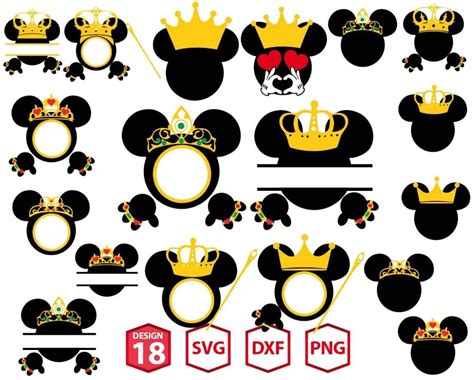 Mickey Ears King Crown Svg Upp151 Upplop Graphics Resources