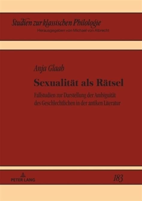 sexualität als rätsel buch von anja glaab versandkostenfrei weltbild ch