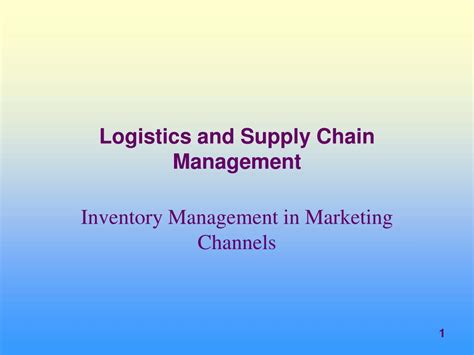 Ppt Logistics And Supply Chain Management Powerpoint Presentation