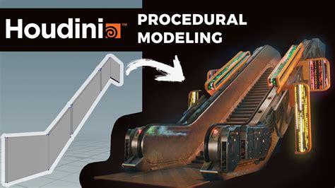 Houdini Tutorial Procedural Modeling Escalator Youtube