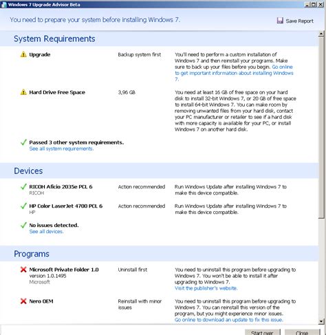 Microsoft Windows 7 Upgrade Advisor Beta Program Download