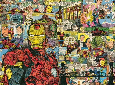 Iron Man 18x24 Comic Collage