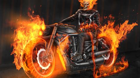 1920x1080 Ghost Rider In Bike Laptop Full Hd 1080p Hd 4k Wallpapers