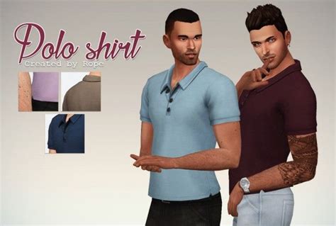 The Sims Resource Polo Shirt Sims 4 Downloads Maxis Match Sims 4