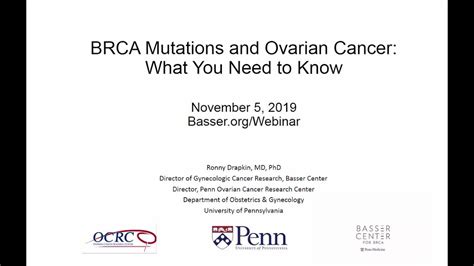Brca Mutations And Ovarian Cancer What You Need To Know Youtube