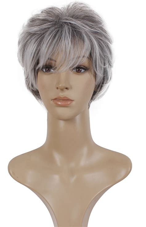 Mapofbeauty Short Natural Curly Synthetic Replacement Wigs