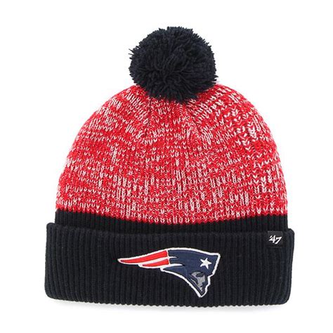 New England Patriots Backdrop Cuff Knit Navy 47 Brand Hat Patriots